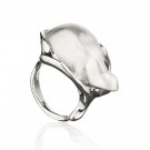 Silver pearl ring thumbnail