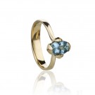 Honey Petal ring med London Blue Topaz thumbnail