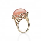BON BON ROYAL GULLRING med rosa kvarts thumbnail
