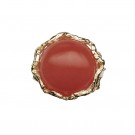 BON BON ROYAL GULLRING med rødquartz thumbnail