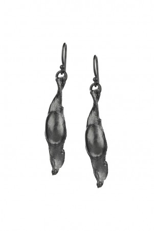 Seaweed Dangle Earrings Series 3 Ox Silver