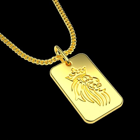 LION GOLD PLATED NECKALCE