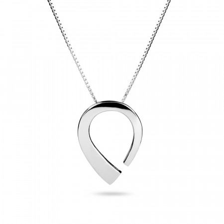 Round Silver Pendant Medium