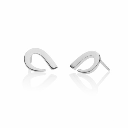 Rounded Silver Earrings Small